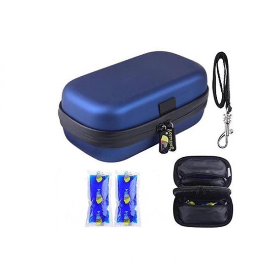Compact insulin cooler travel case